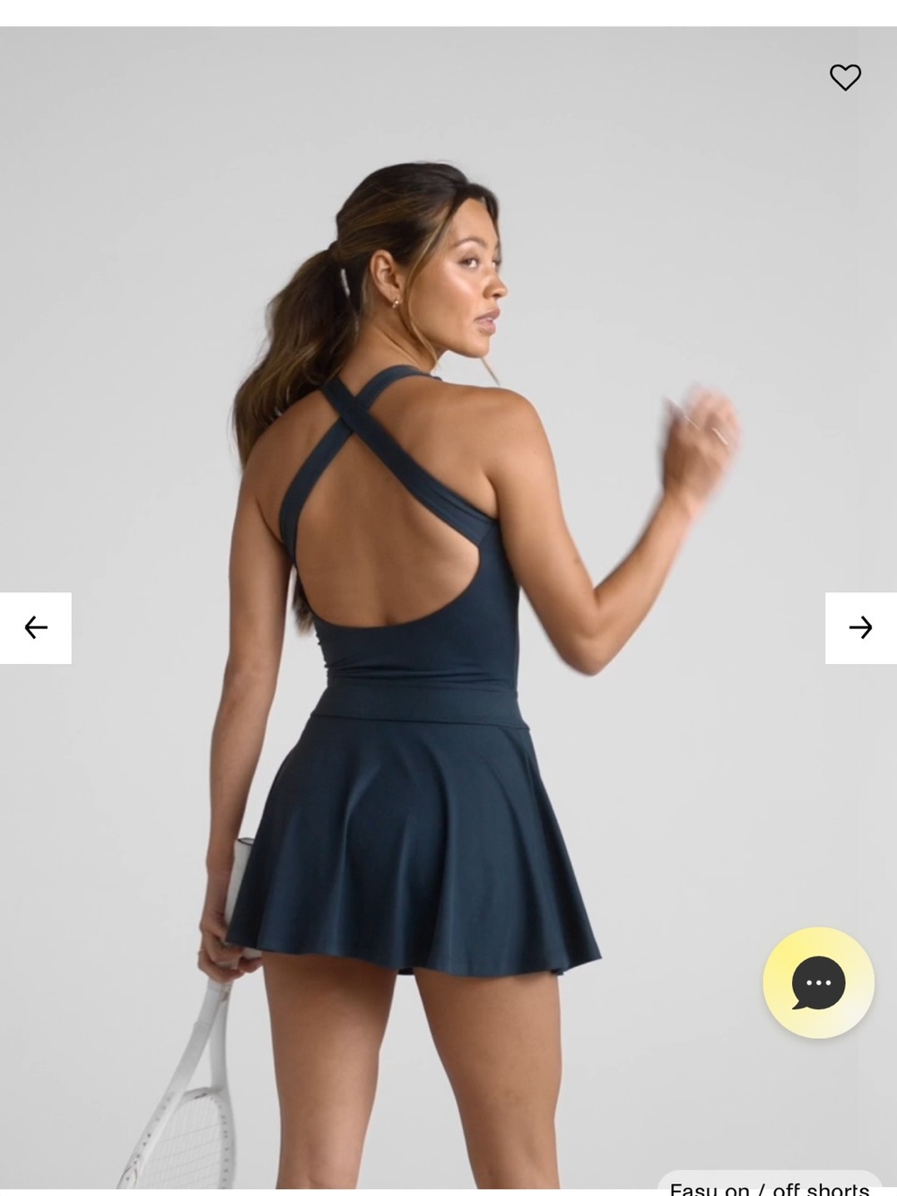 Beyond Yoga Navy Crisscross Back Tennis Dress